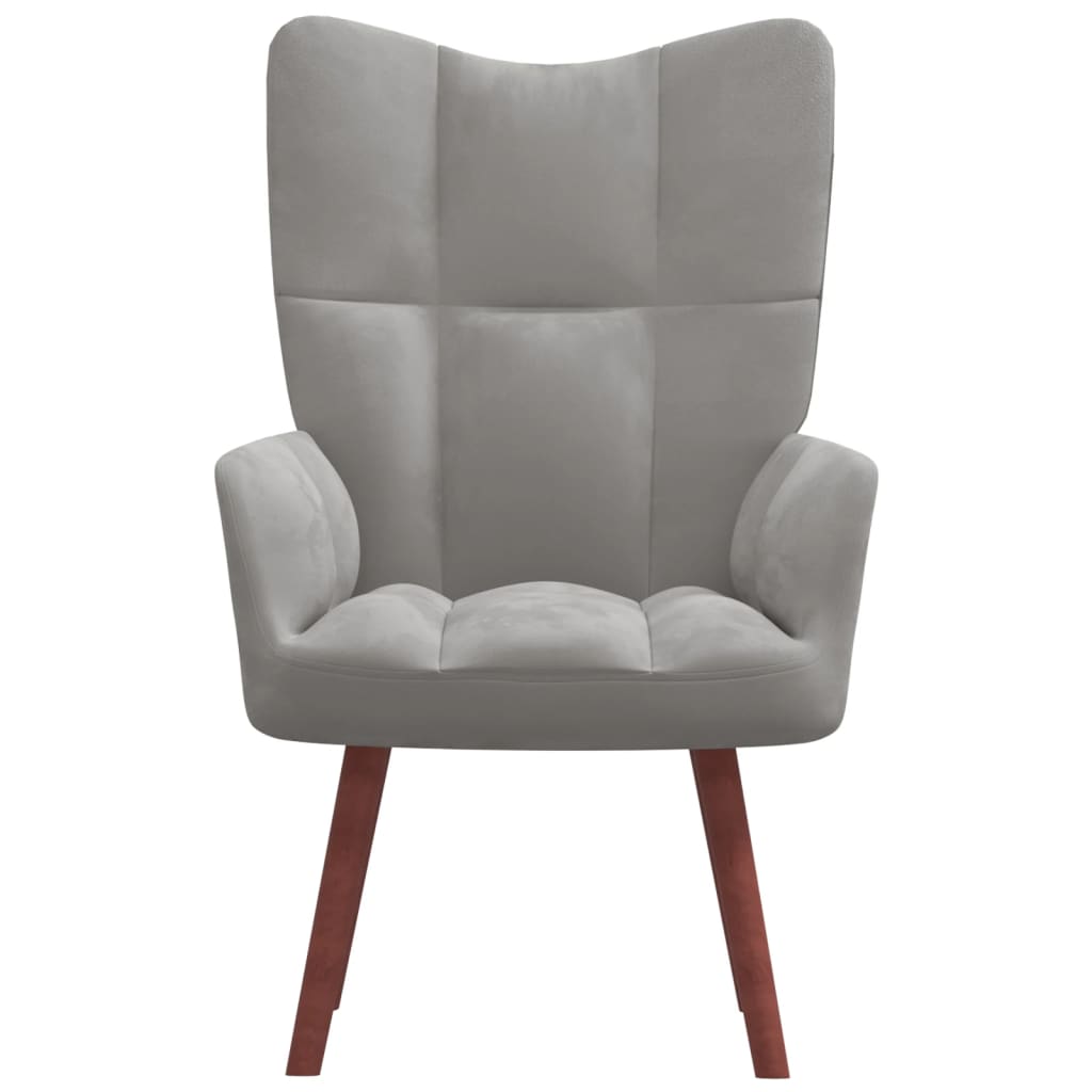 Relaxstoel fluweel lichtgrijs is nu te koop bij PeponiXL, paradijselijk wonen!