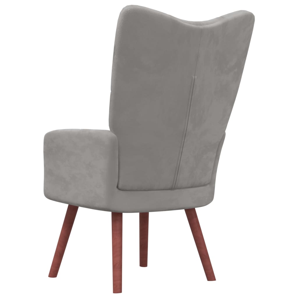 Relaxstoel fluweel lichtgrijs is nu te koop bij PeponiXL, paradijselijk wonen!