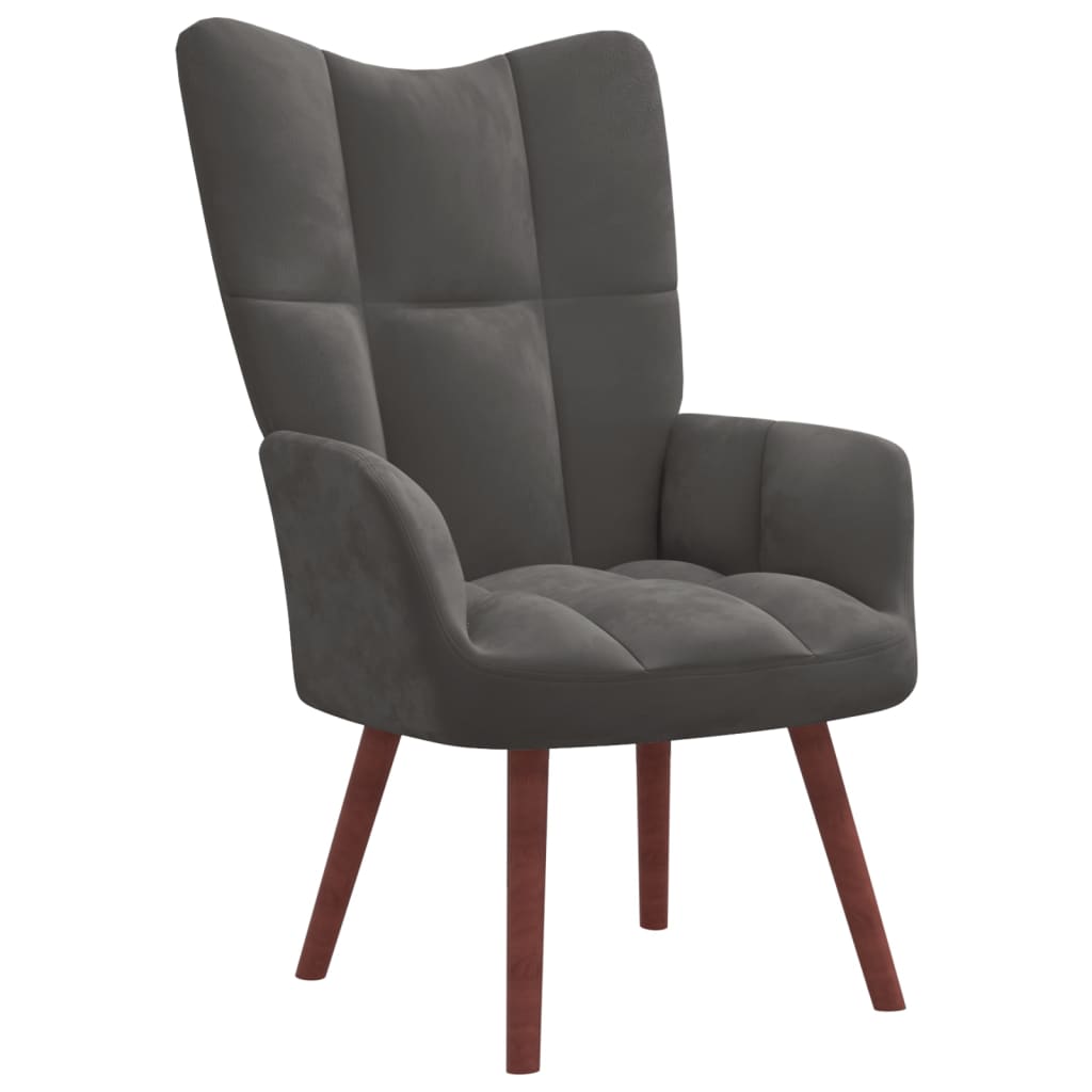 Relaxstoel fluweel donkergrijs is nu te koop bij PeponiXL, paradijselijk wonen!