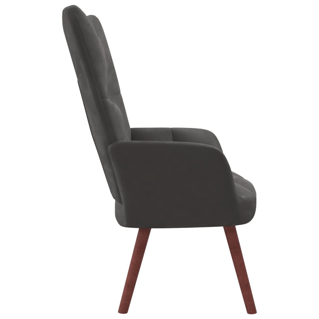 Relaxstoel fluweel donkergrijs is nu te koop bij PeponiXL, paradijselijk wonen!