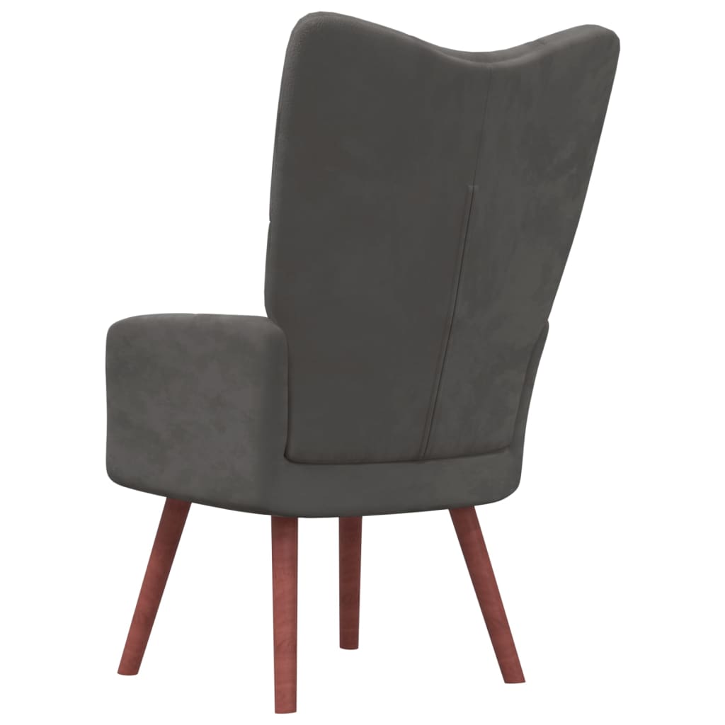 Relaxstoel fluweel donkergrijs is nu te koop bij PeponiXL, paradijselijk wonen!