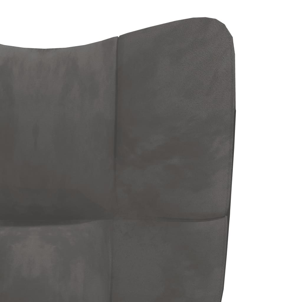 Relaxstoel fluweel donkergrijs is nu te koop bij PeponiXL, paradijselijk wonen!