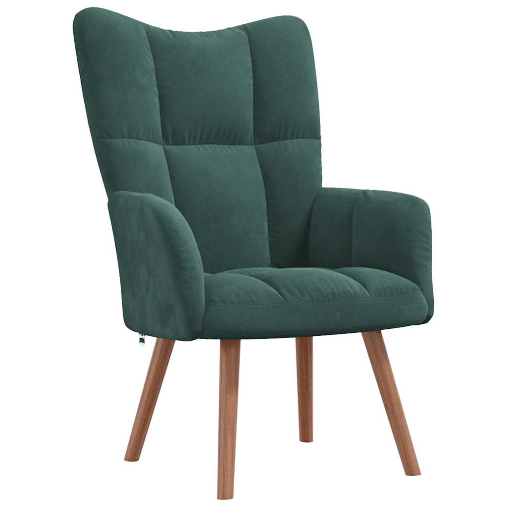 Relaxstoel fluweel donkergoen is nu te koop bij PeponiXL, paradijselijk wonen!