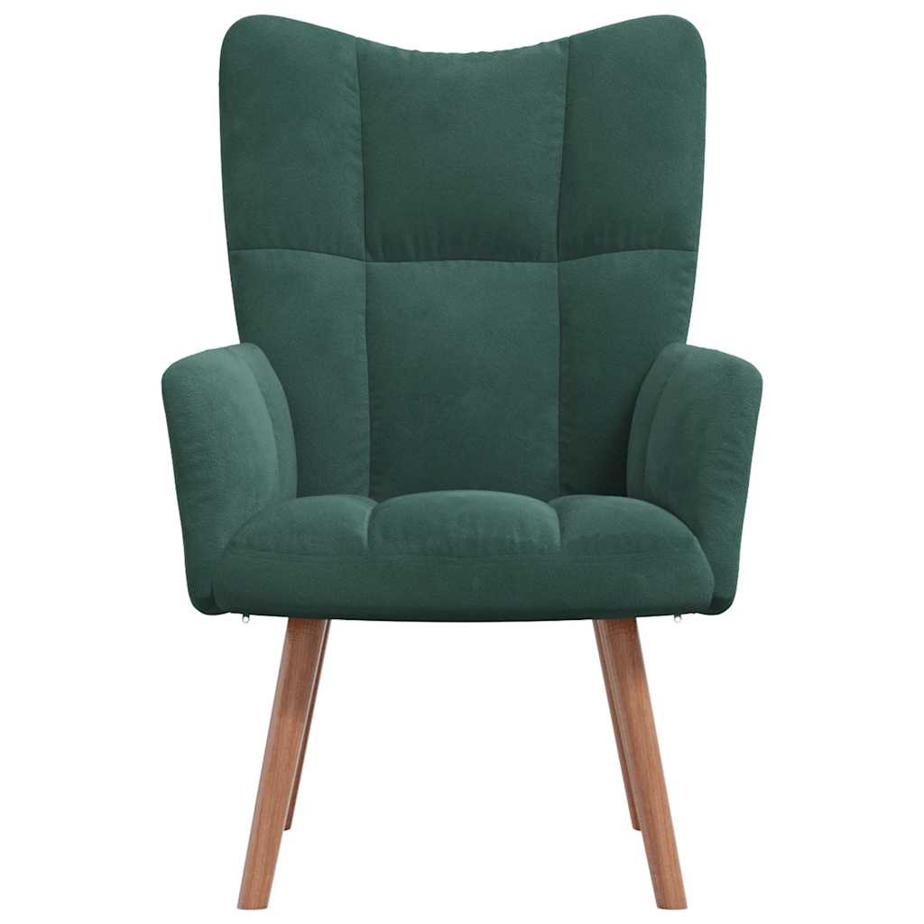 Relaxstoel fluweel donkergoen is nu te koop bij PeponiXL, paradijselijk wonen!