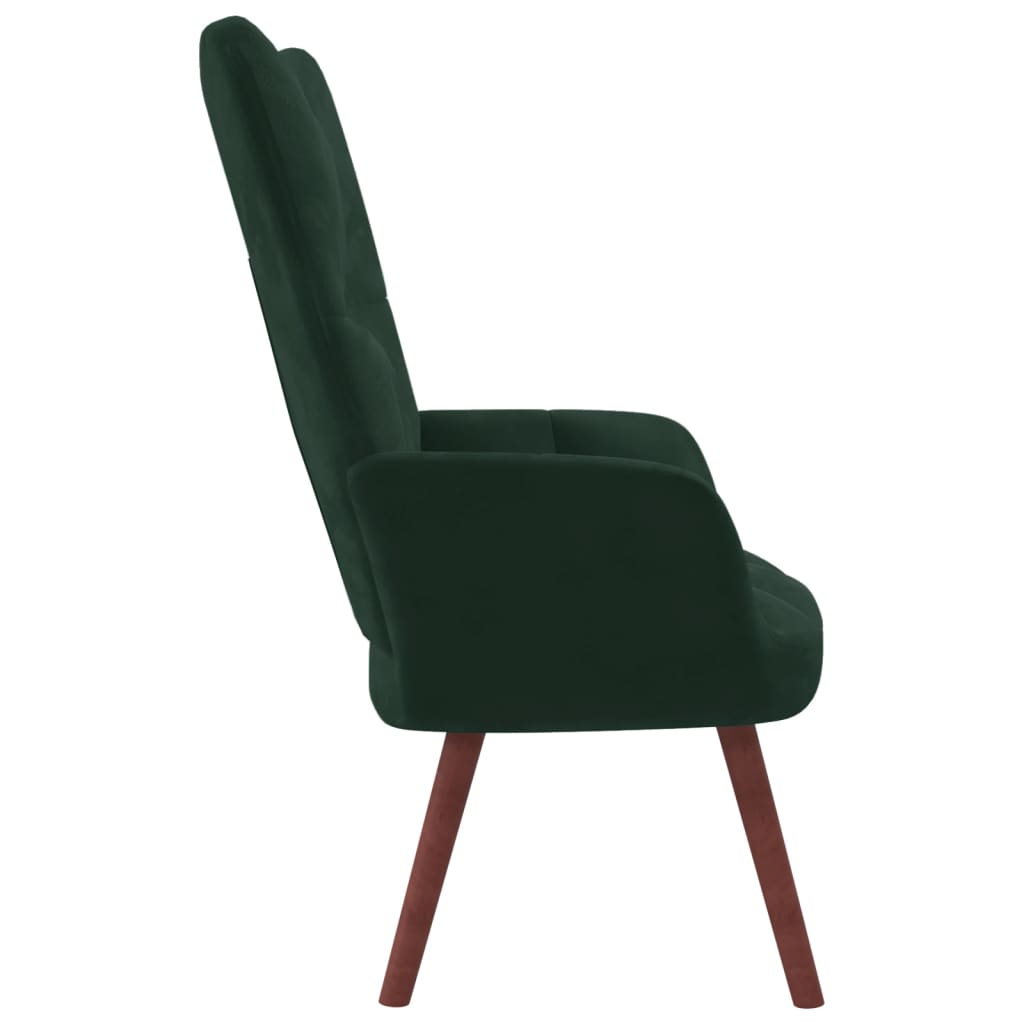 Relaxstoel fluweel donkergoen is nu te koop bij PeponiXL, paradijselijk wonen!