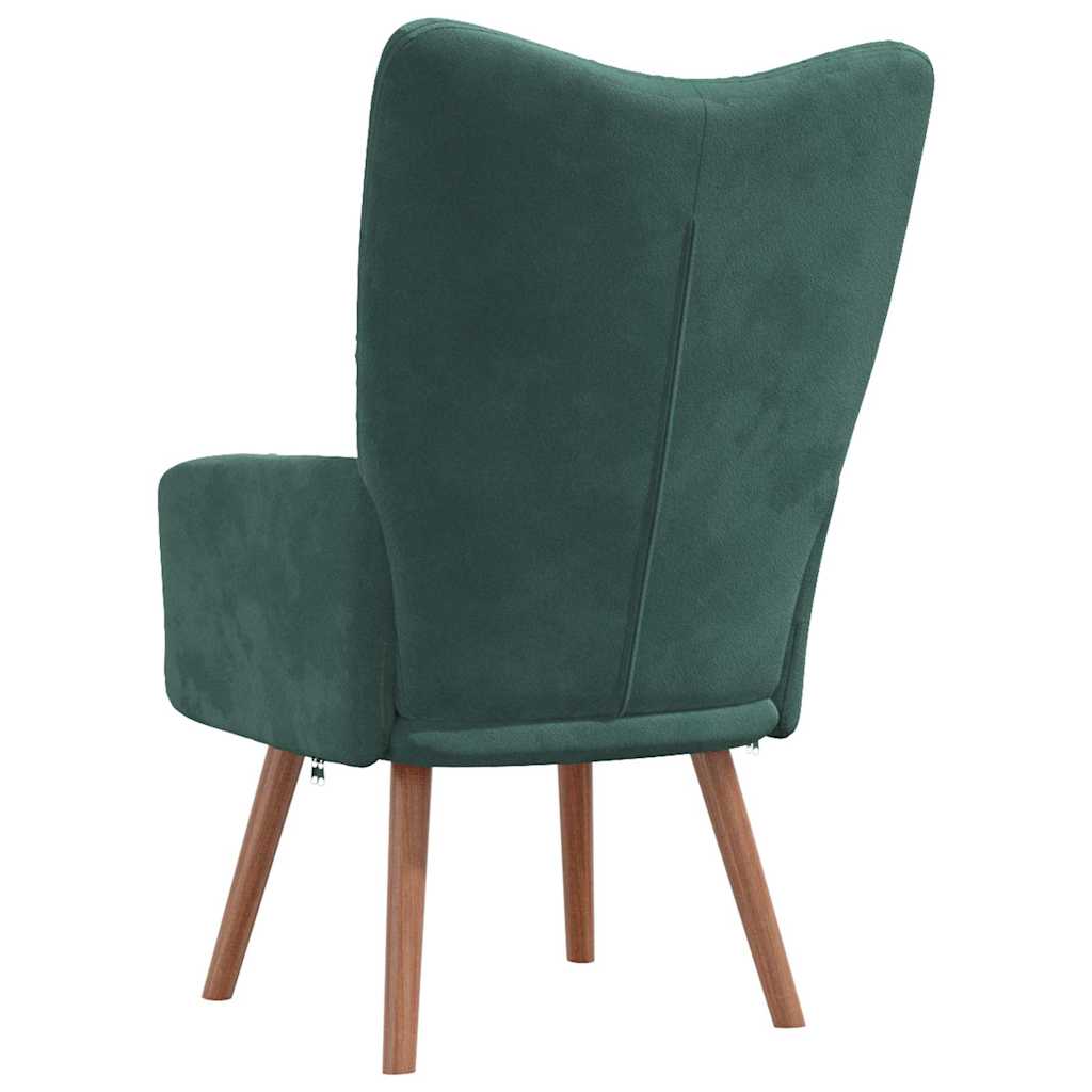Relaxstoel fluweel donkergoen is nu te koop bij PeponiXL, paradijselijk wonen!