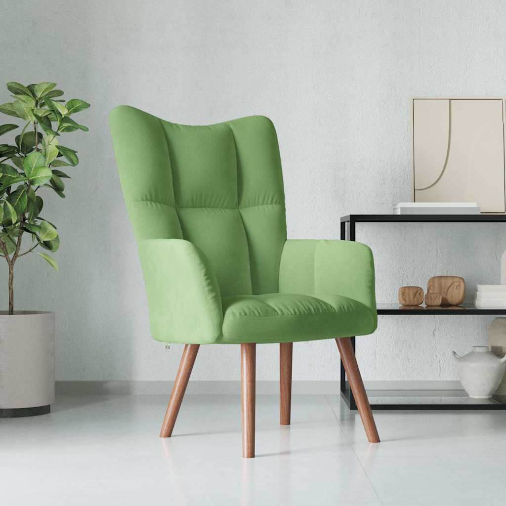 Relaxstoel fluweel lichtgroen is nu te koop bij PeponiXL, paradijselijk wonen!