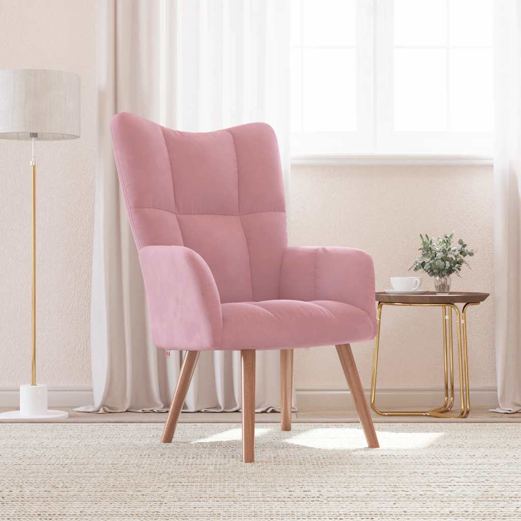 Relaxstoel fluweel roze is nu te koop bij PeponiXL, paradijselijk wonen!