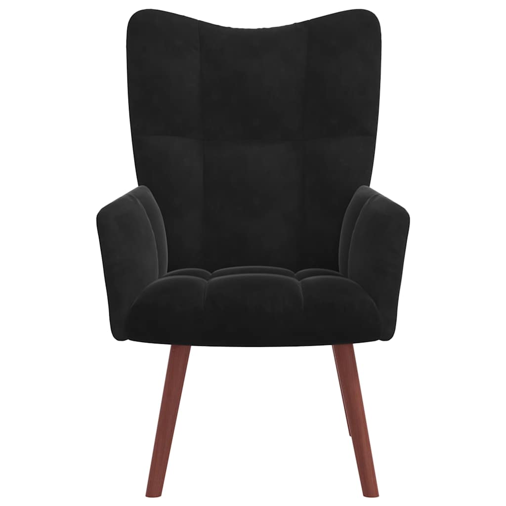Relaxstoel fluweel zwart is nu te koop bij PeponiXL, paradijselijk wonen!