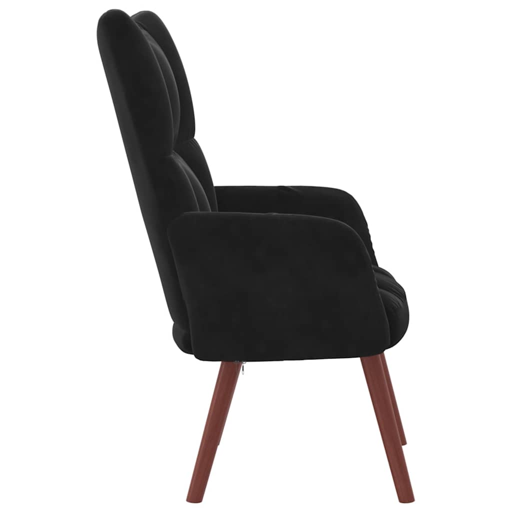 Relaxstoel fluweel zwart is nu te koop bij PeponiXL, paradijselijk wonen!