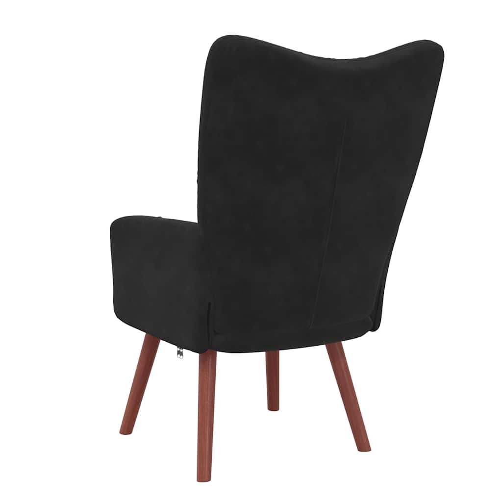 Relaxstoel fluweel zwart is nu te koop bij PeponiXL, paradijselijk wonen!