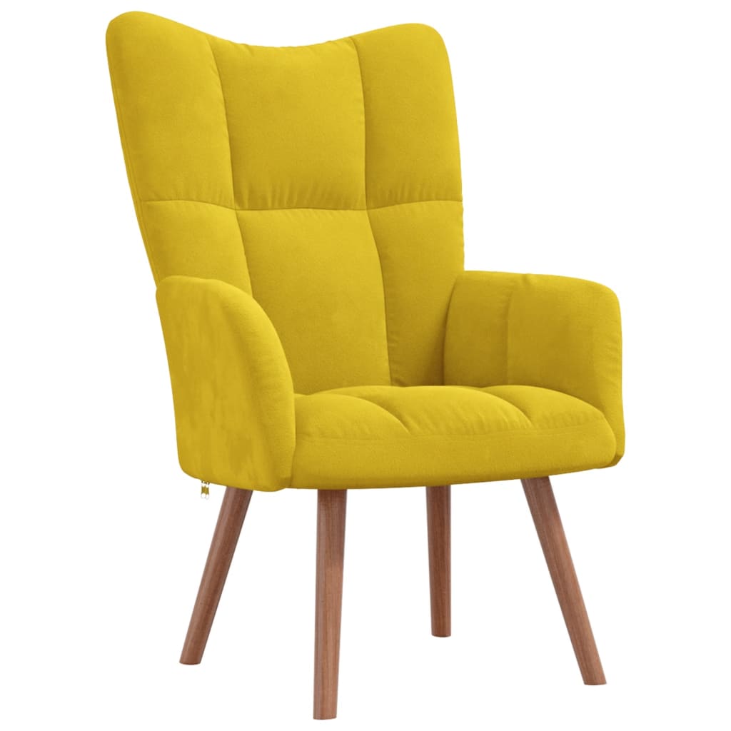Relaxstoel fluweel mosterdgeel is nu te koop bij PeponiXL, paradijselijk wonen!