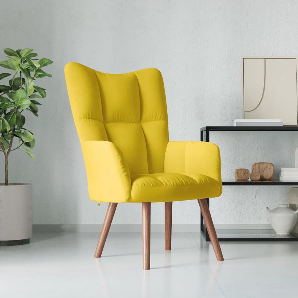 Relaxstoel fluweel mosterdgeel is nu te koop bij PeponiXL, paradijselijk wonen!