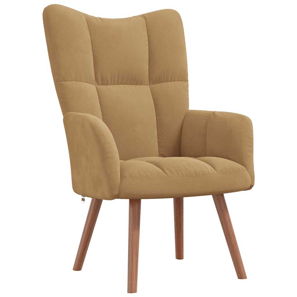 Relaxstoel fluweel bruin is nu te koop bij PeponiXL, paradijselijk wonen!