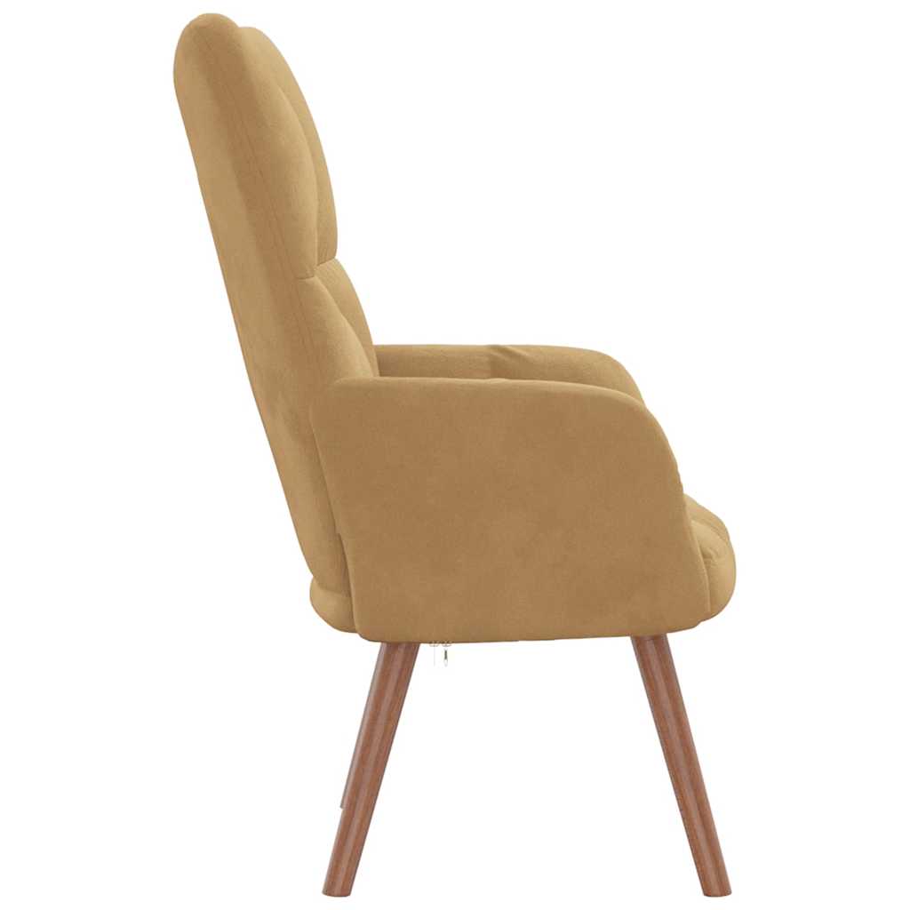 Relaxstoel fluweel bruin is nu te koop bij PeponiXL, paradijselijk wonen!