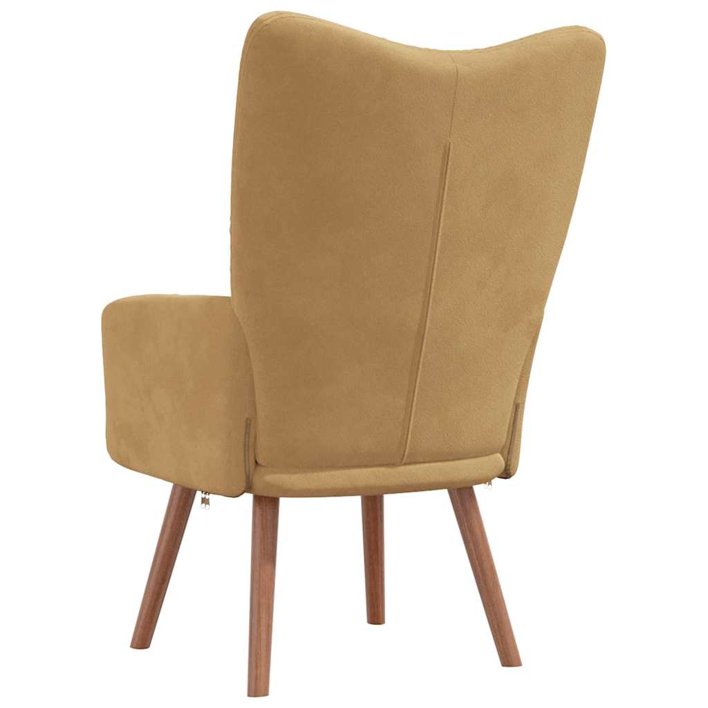 Relaxstoel fluweel bruin is nu te koop bij PeponiXL, paradijselijk wonen!