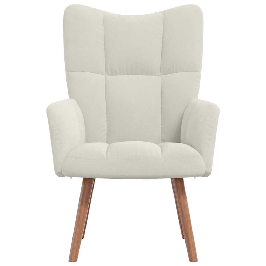 Relaxstoel fluweel crèmewit is nu te koop bij PeponiXL, paradijselijk wonen!
