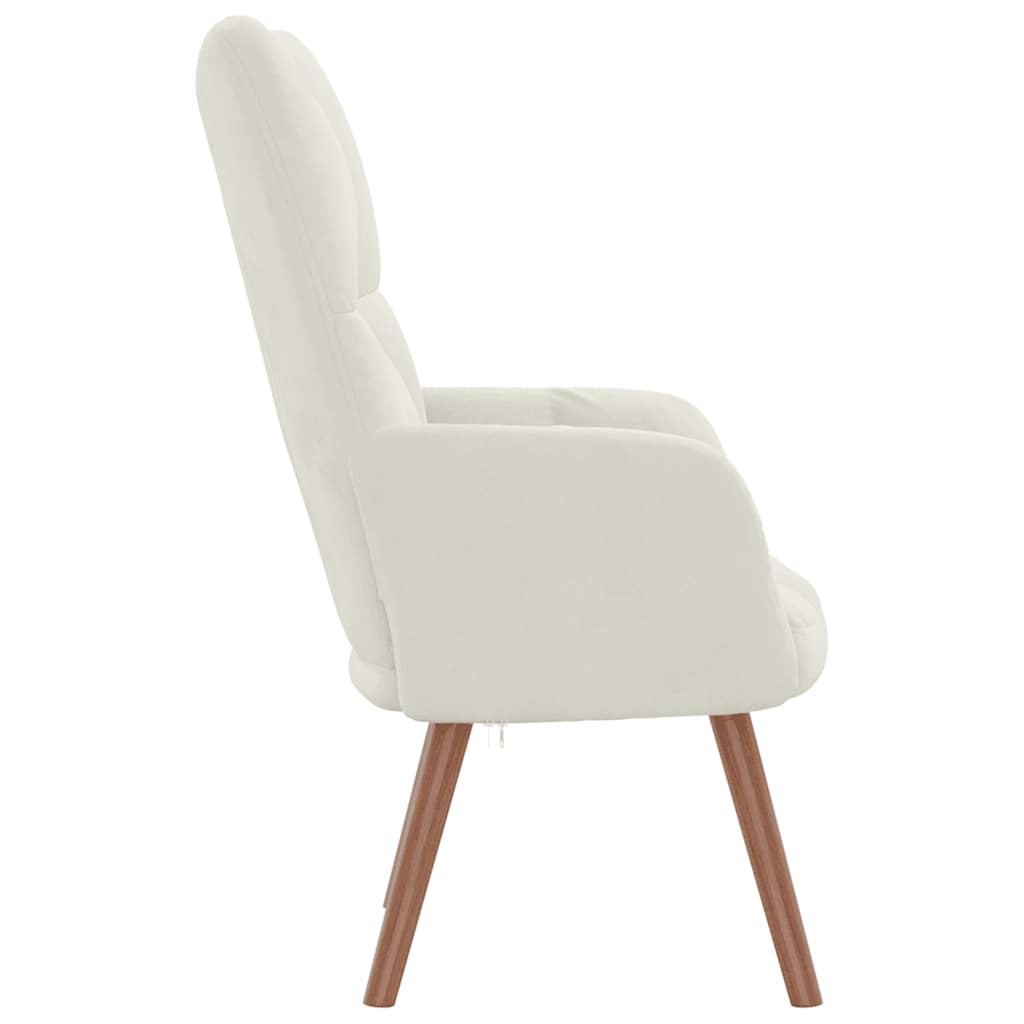 Relaxstoel fluweel crèmewit is nu te koop bij PeponiXL, paradijselijk wonen!