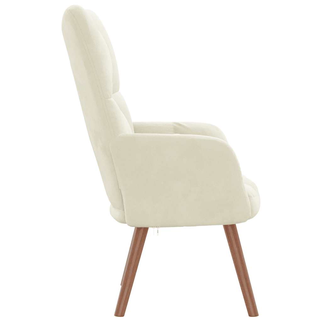 Relaxstoel fluweel crèmewit is nu te koop bij PeponiXL, paradijselijk wonen!