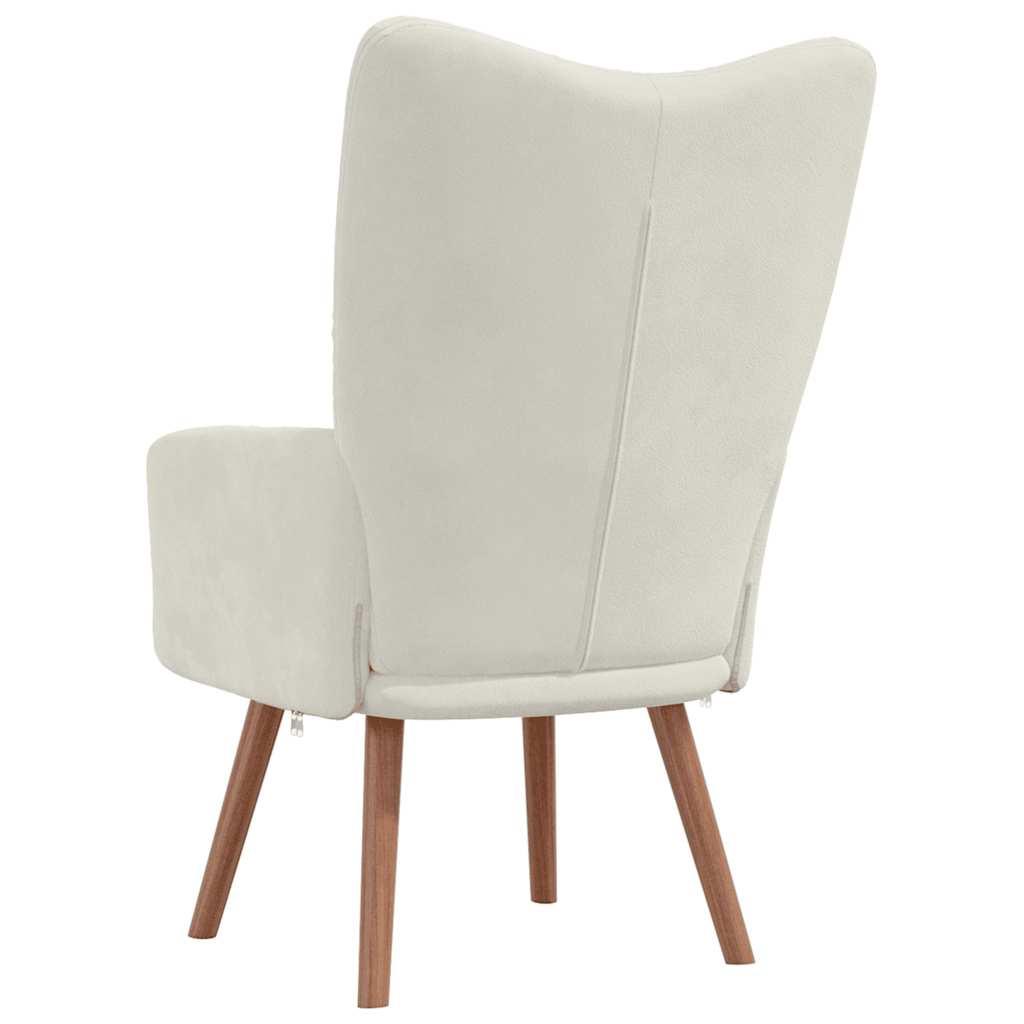 Relaxstoel fluweel crèmewit is nu te koop bij PeponiXL, paradijselijk wonen!
