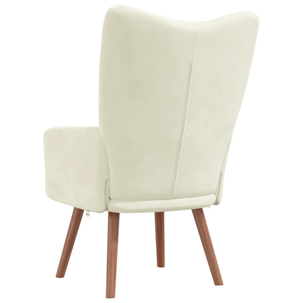 Relaxstoel fluweel crèmewit is nu te koop bij PeponiXL, paradijselijk wonen!