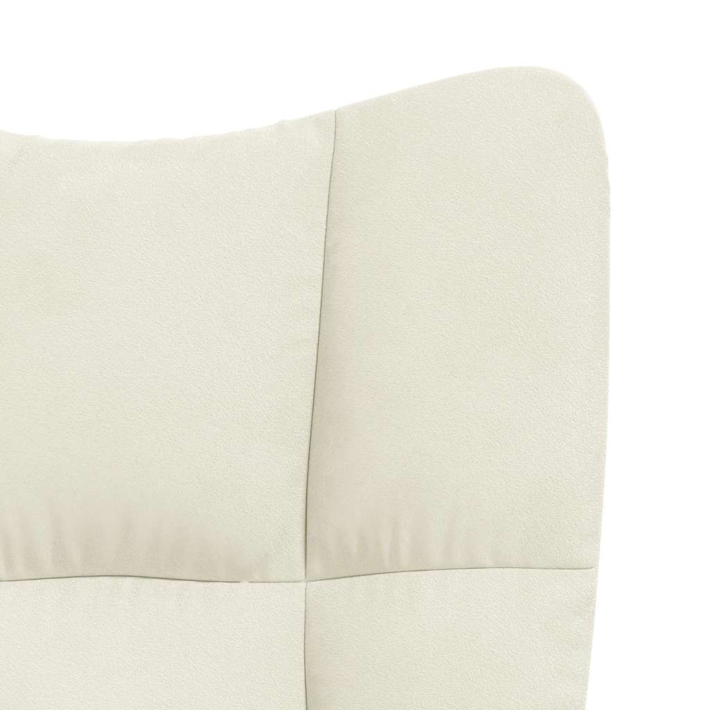 Relaxstoel fluweel crèmewit is nu te koop bij PeponiXL, paradijselijk wonen!