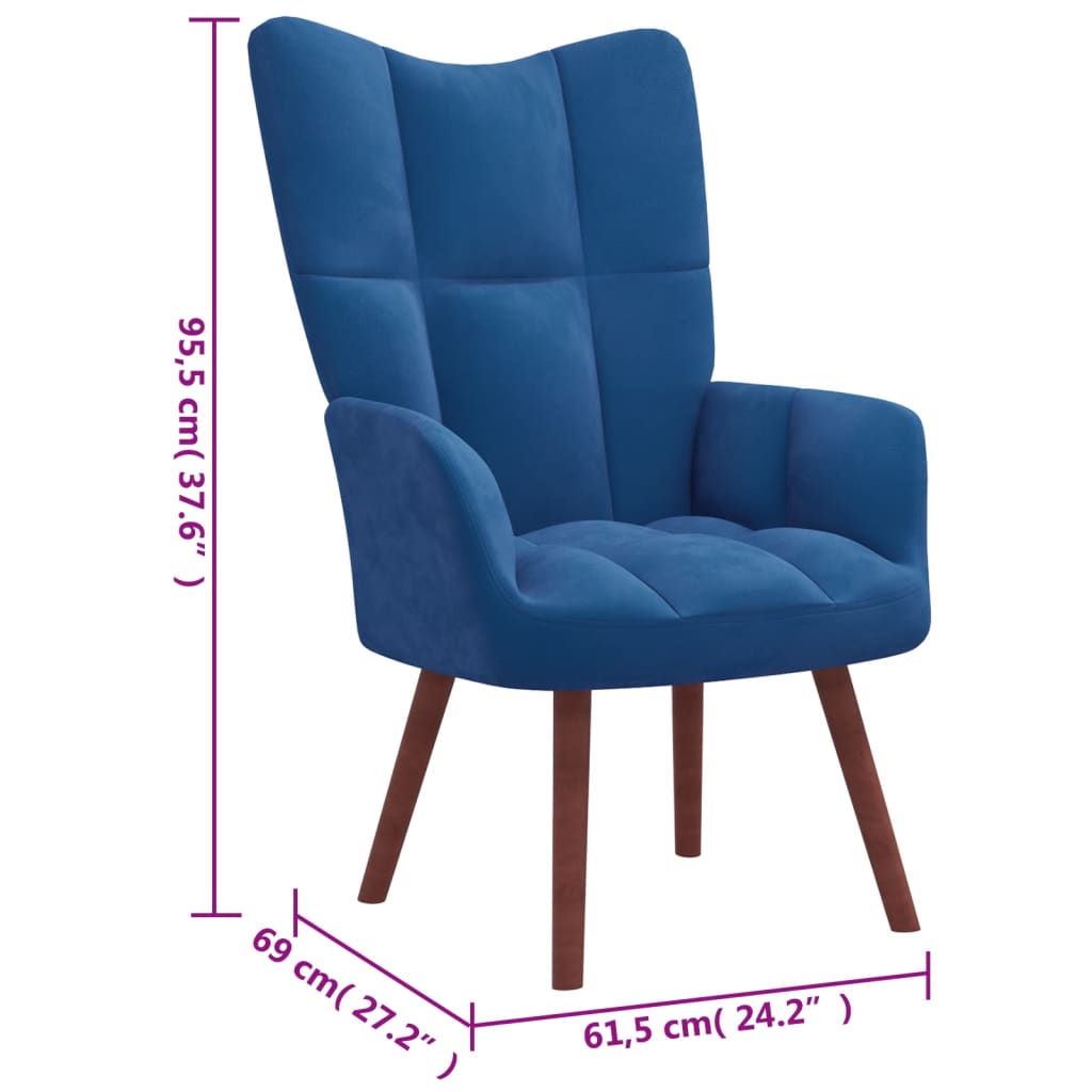Relaxstoel fluweel blauw is nu te koop bij PeponiXL, paradijselijk wonen!