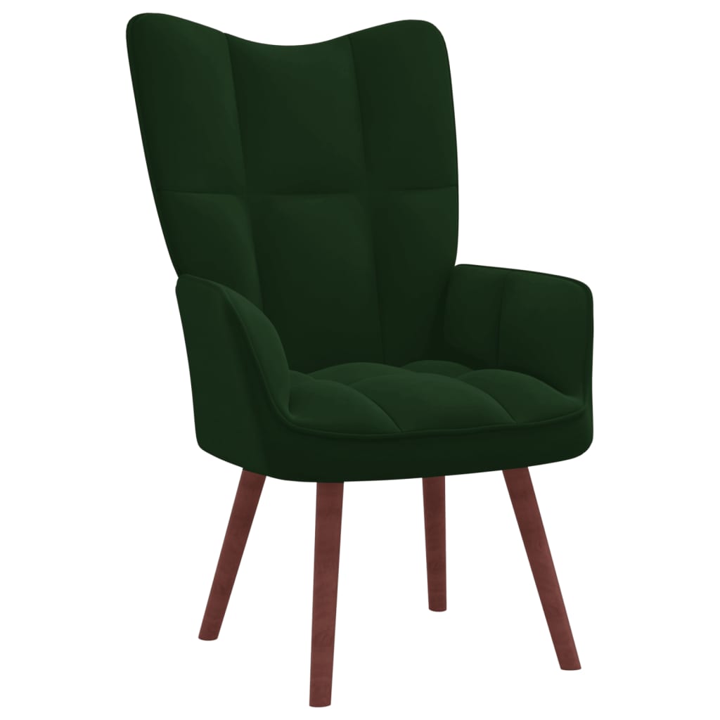 Relaxstoel met voetenbank fluweel donkergroen is nu te koop bij PeponiXL, paradijselijk wonen!