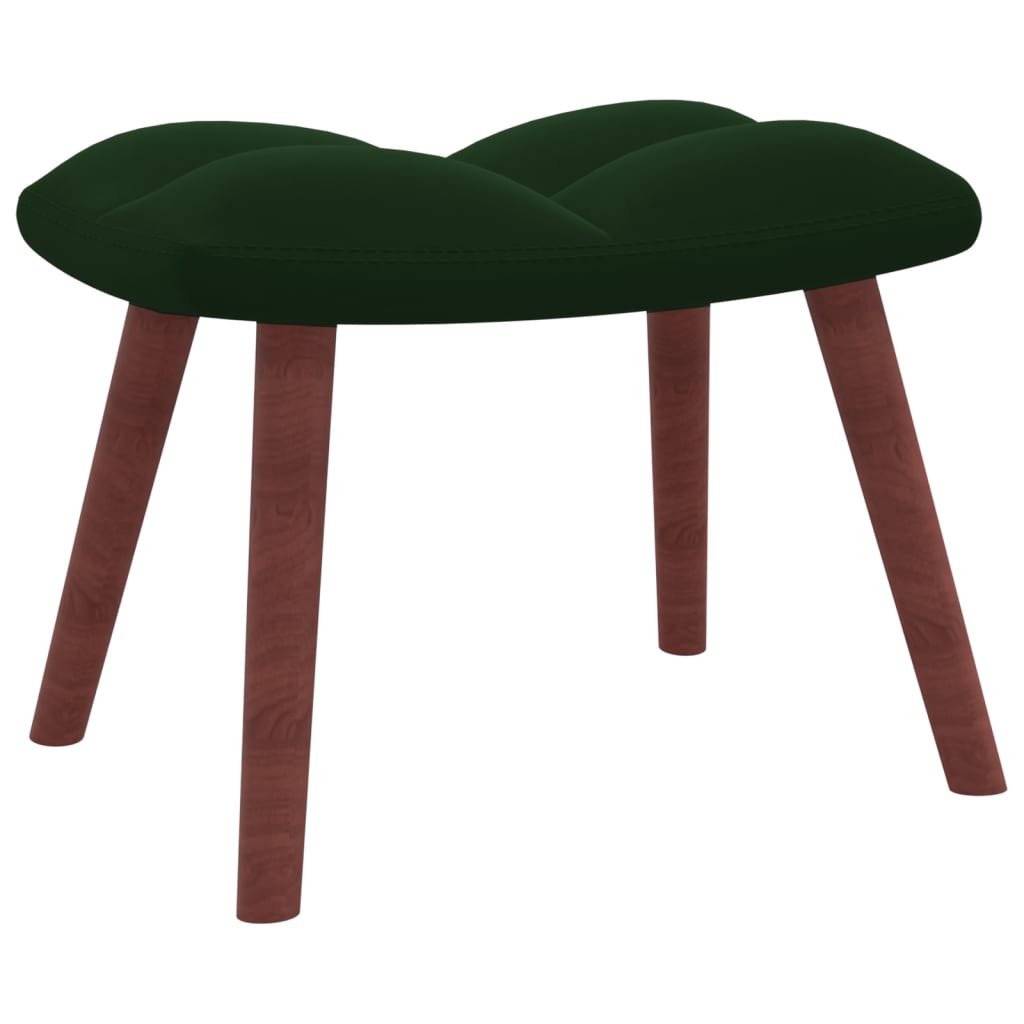 Relaxstoel met voetenbank fluweel donkergroen is nu te koop bij PeponiXL, paradijselijk wonen!