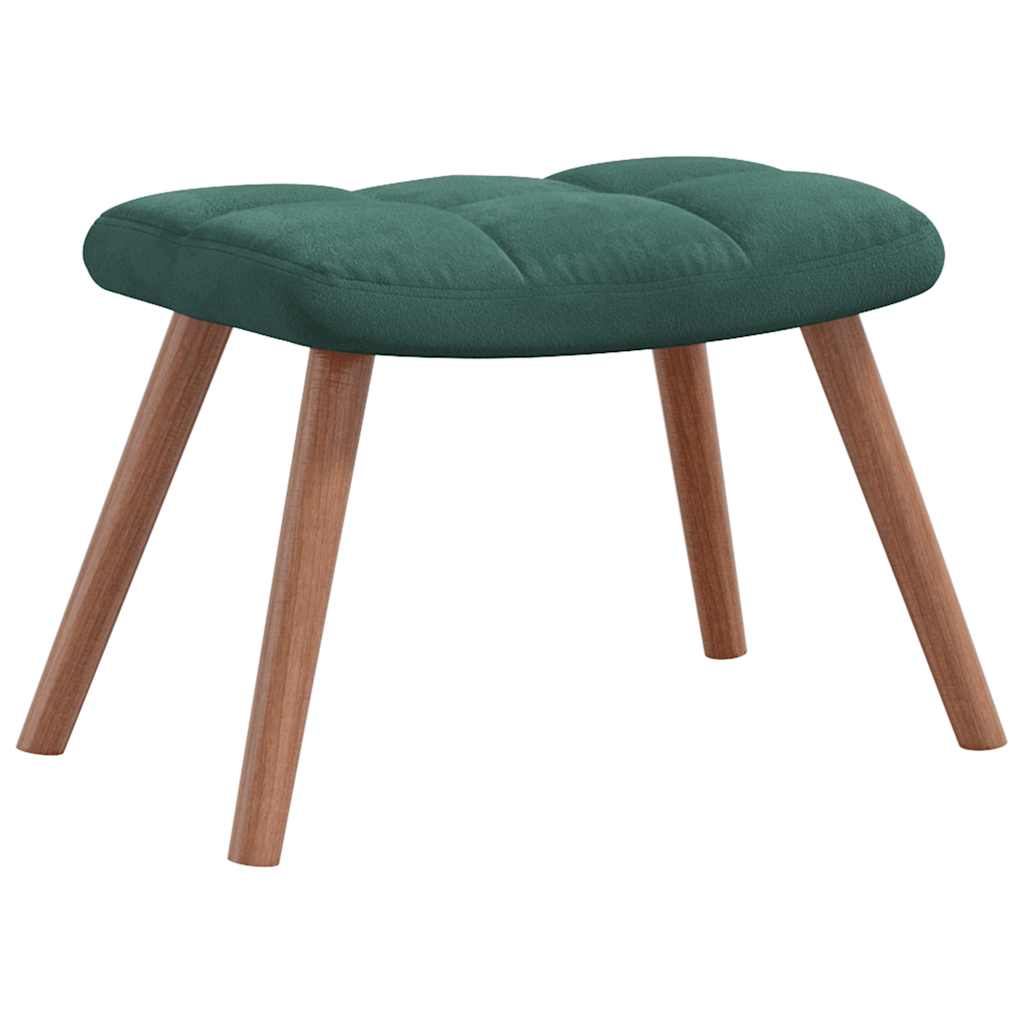 Relaxstoel met voetenbank fluweel donkergroen is nu te koop bij PeponiXL, paradijselijk wonen!