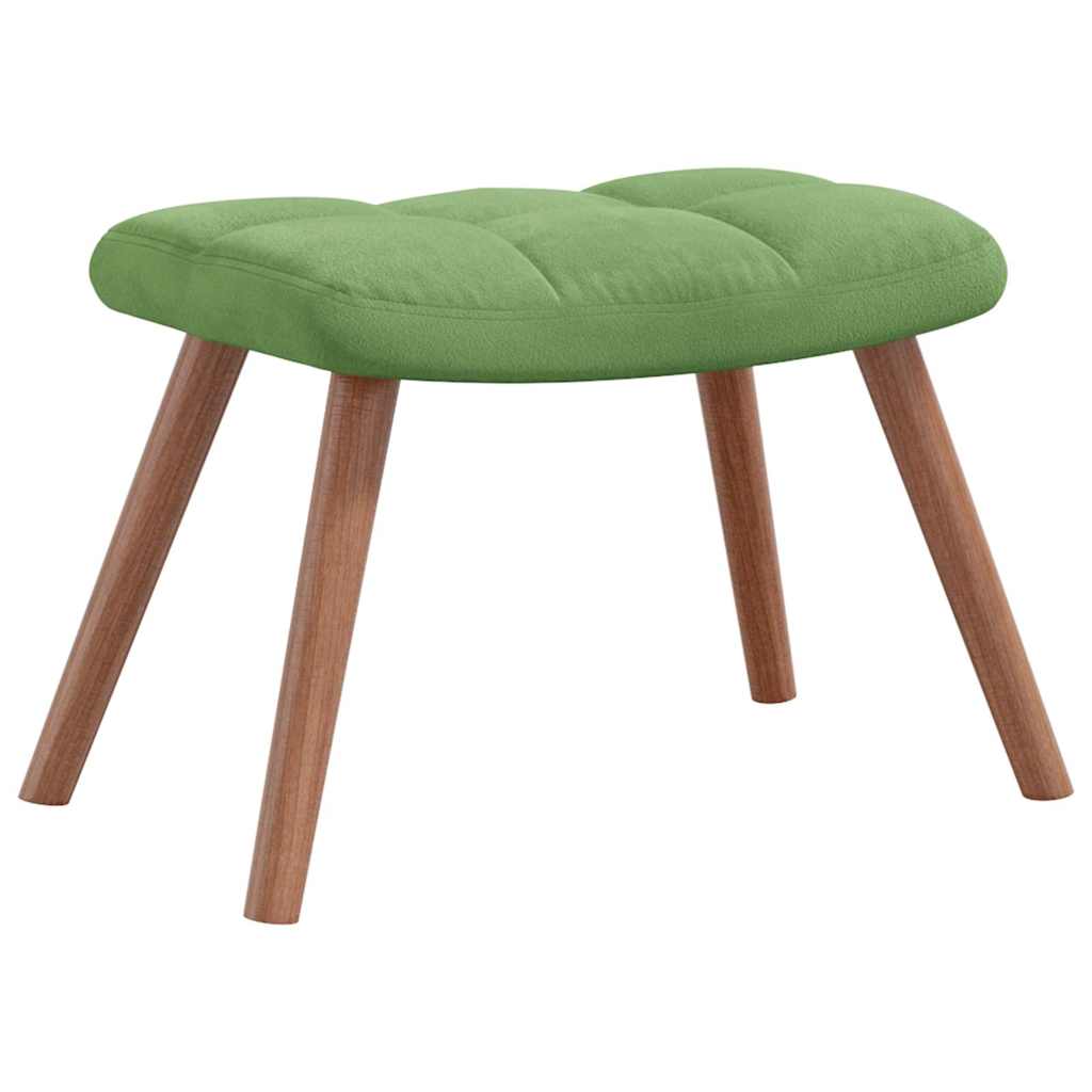 Relaxstoel met voetenbank fluweel lichtgroen is nu te koop bij PeponiXL, paradijselijk wonen!