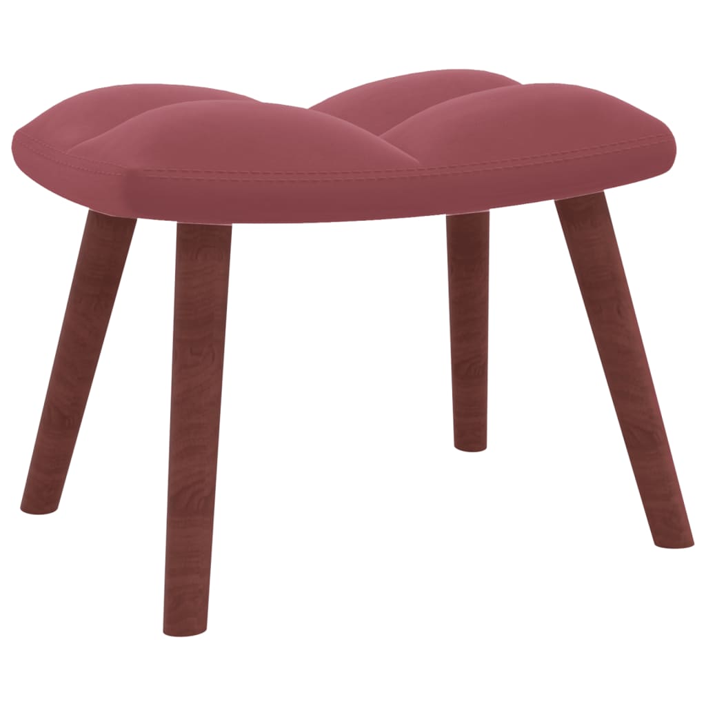 Relaxstoel met voetenbank fluweel roze is nu te koop bij PeponiXL, paradijselijk wonen!