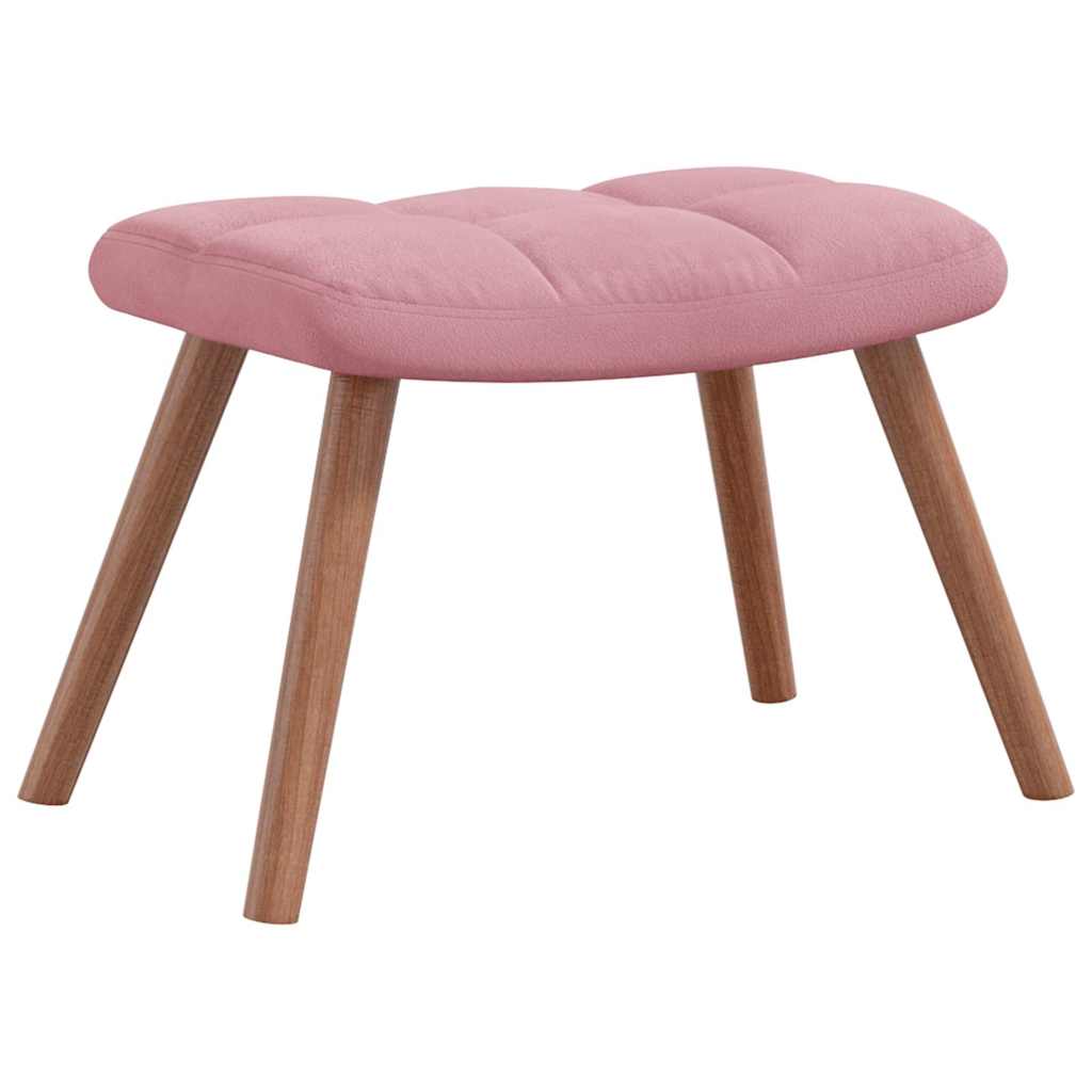 Relaxstoel met voetenbank fluweel roze is nu te koop bij PeponiXL, paradijselijk wonen!