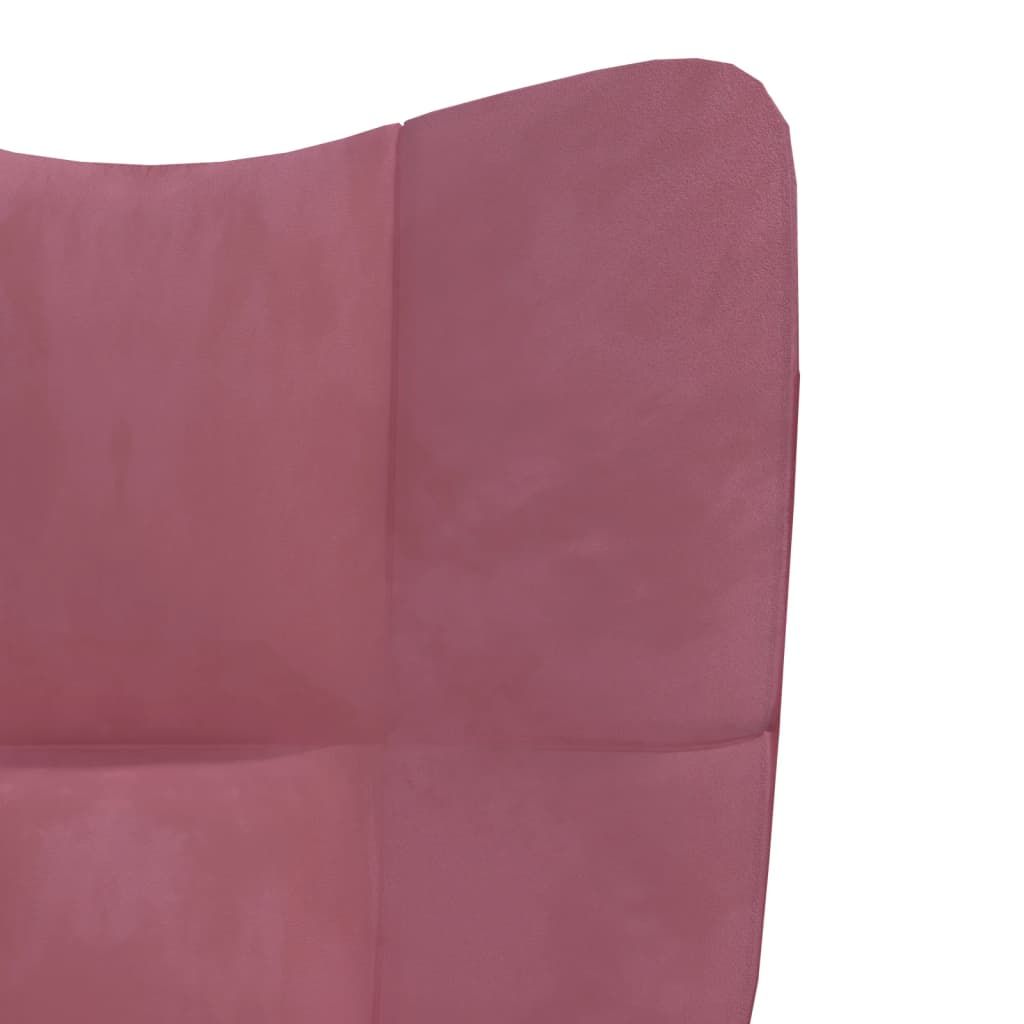 Relaxstoel met voetenbank fluweel roze is nu te koop bij PeponiXL, paradijselijk wonen!