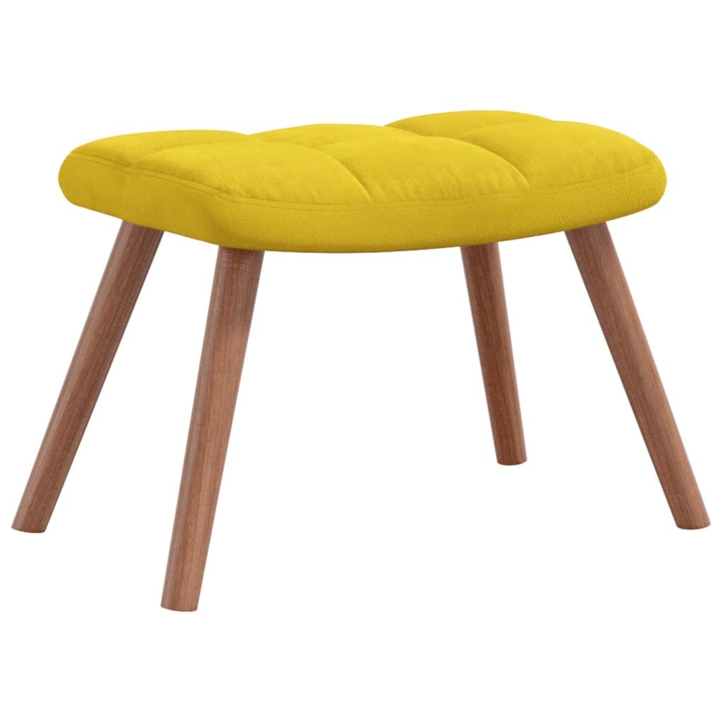 Relaxstoel met voetenbank fluweel mosterdgeel is nu te koop bij PeponiXL, paradijselijk wonen!