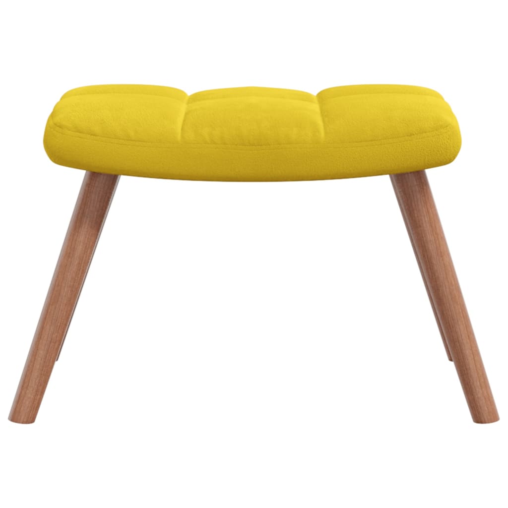 Relaxstoel met voetenbank fluweel mosterdgeel is nu te koop bij PeponiXL, paradijselijk wonen!