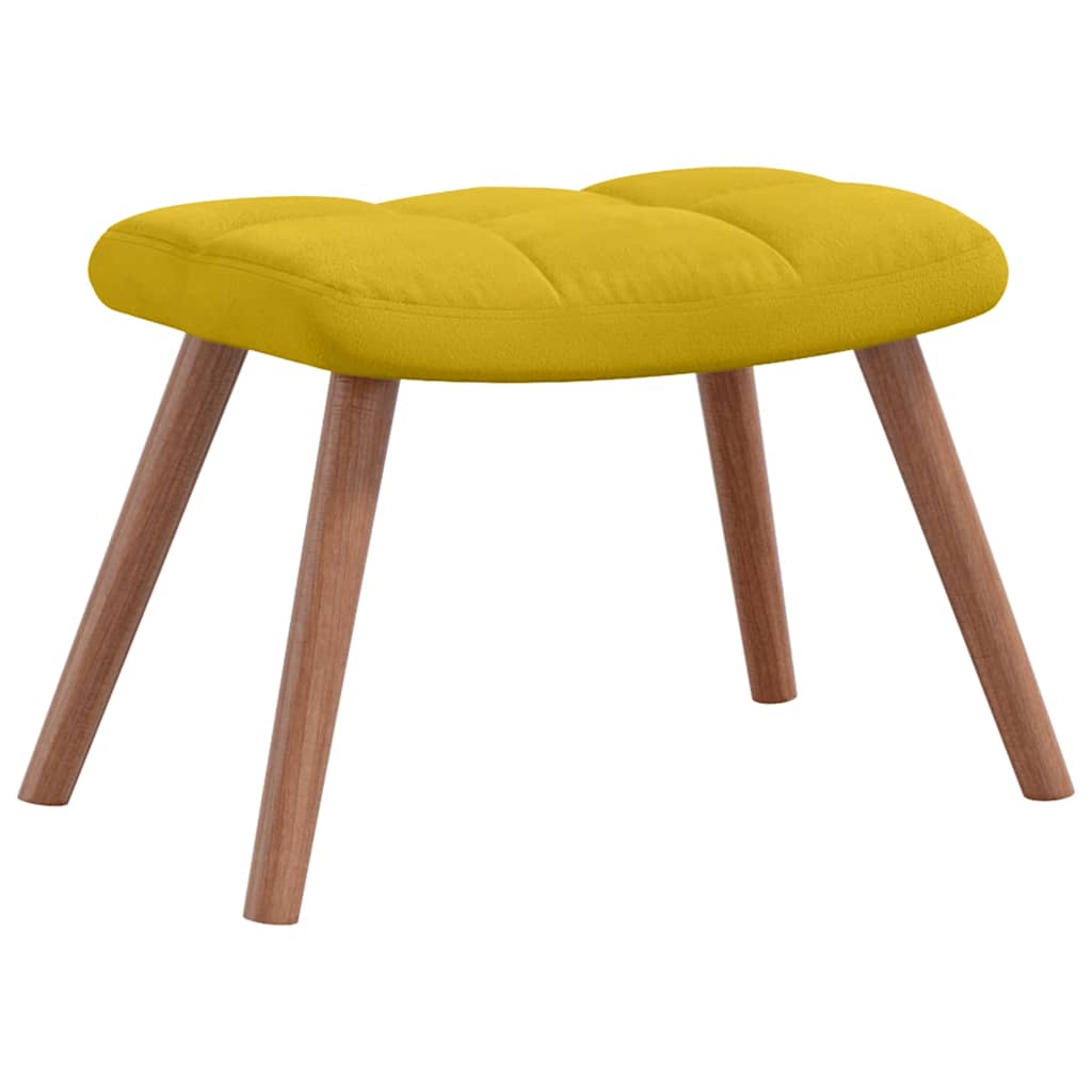 Relaxstoel met voetenbank fluweel mosterdgeel is nu te koop bij PeponiXL, paradijselijk wonen!