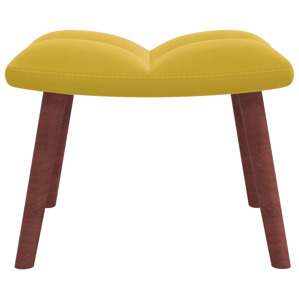 Relaxstoel met voetenbank fluweel mosterdgeel is nu te koop bij PeponiXL, paradijselijk wonen!