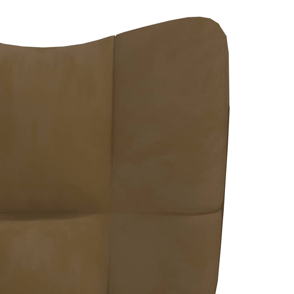 Relaxstoel met voetenbank fluweel bruin is nu te koop bij PeponiXL, paradijselijk wonen!
