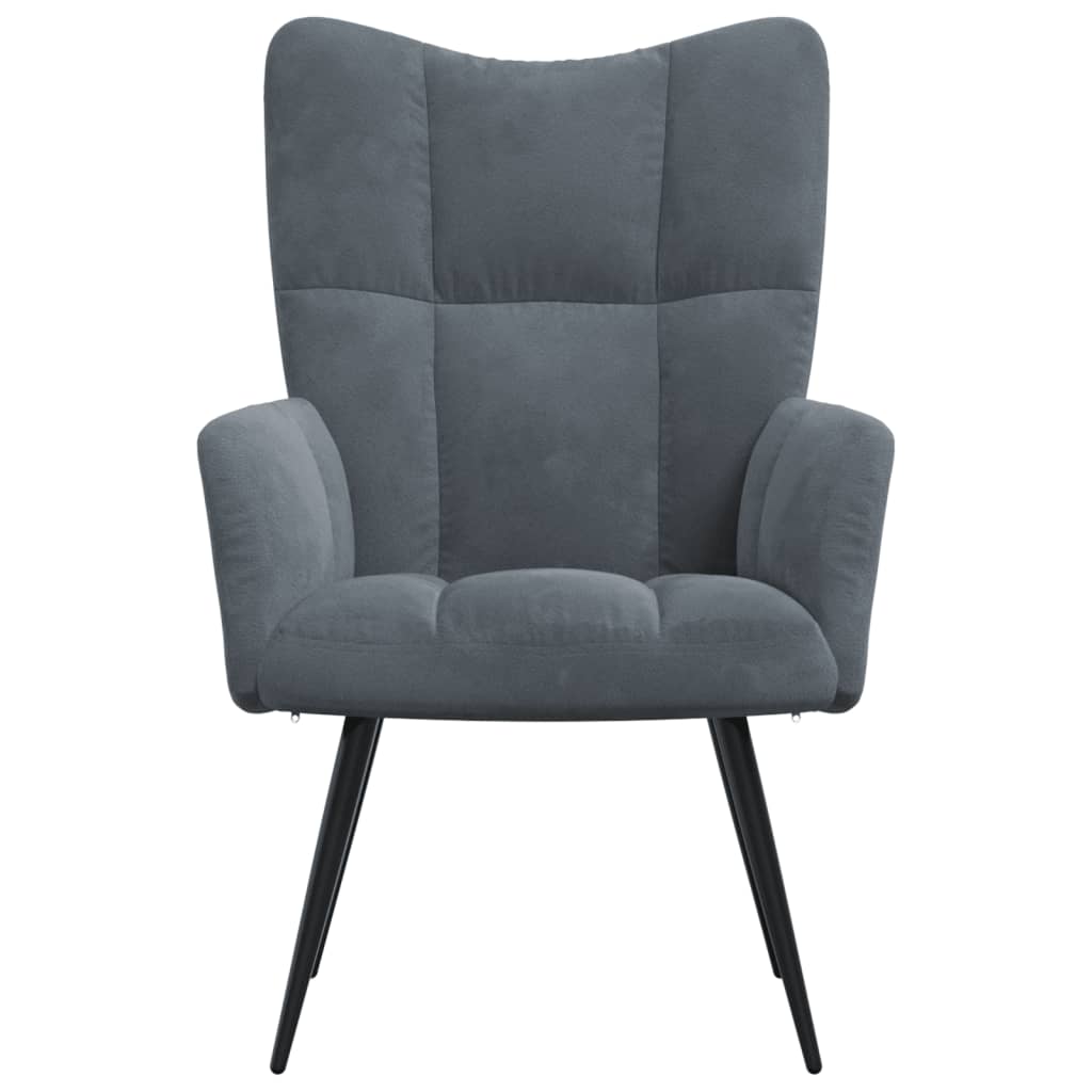 Relaxstoel fluweel donkergrijs is nu te koop bij PeponiXL, paradijselijk wonen!