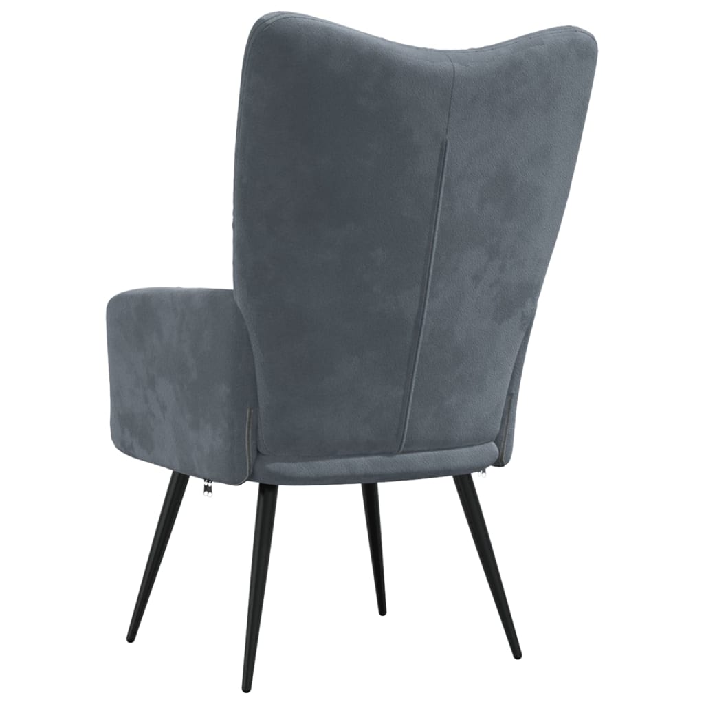 Relaxstoel fluweel donkergrijs is nu te koop bij PeponiXL, paradijselijk wonen!