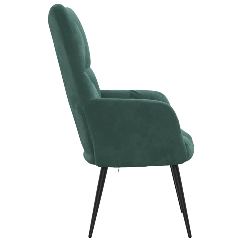 Relaxstoel fluweel donkergoen is nu te koop bij PeponiXL, paradijselijk wonen!