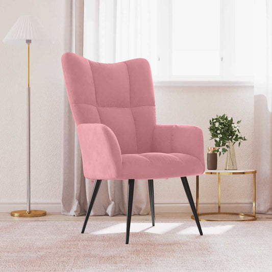 Relaxstoel fluweel roze is nu te koop bij PeponiXL, paradijselijk wonen!