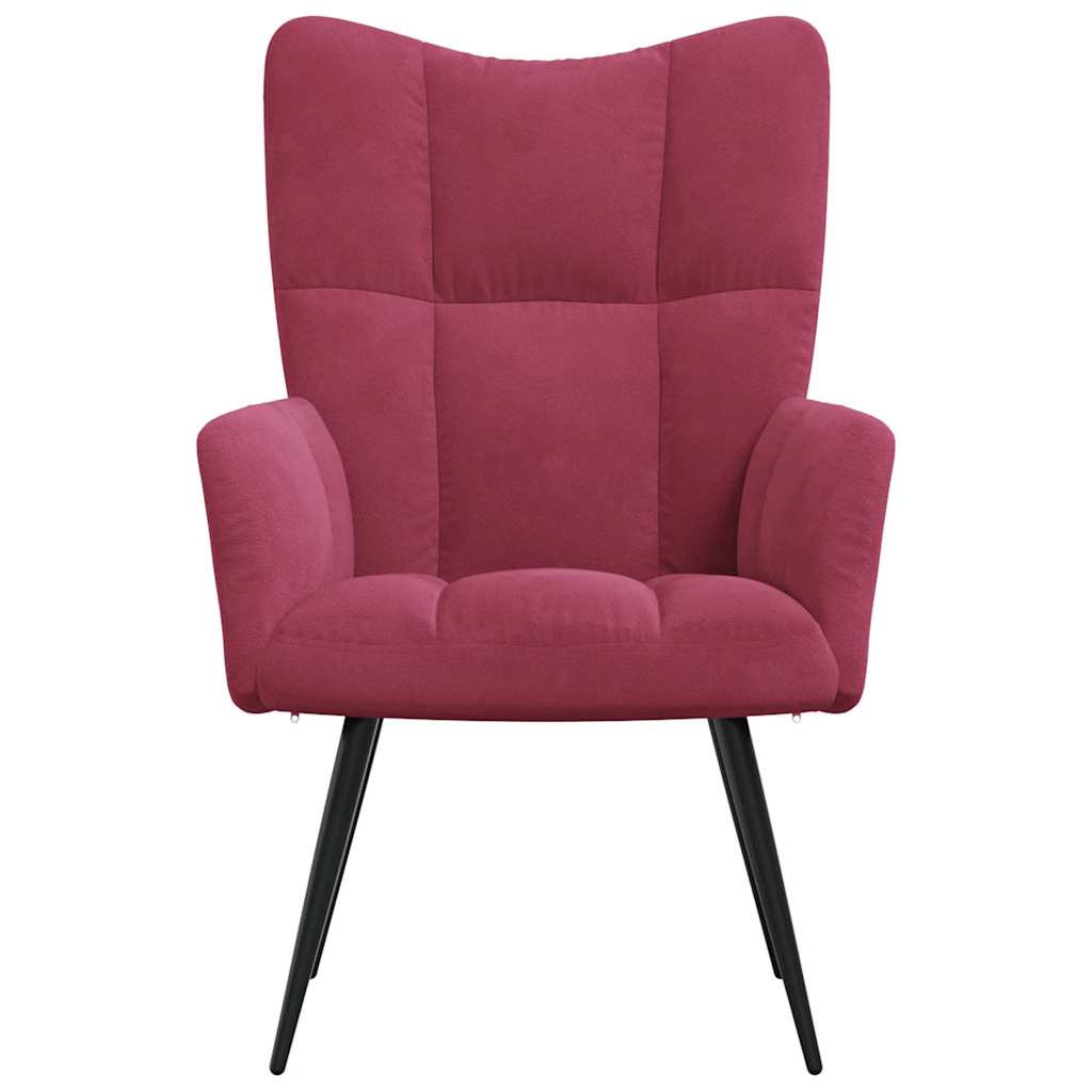 Relaxstoel fluweel wijnrood is nu te koop bij PeponiXL, paradijselijk wonen!