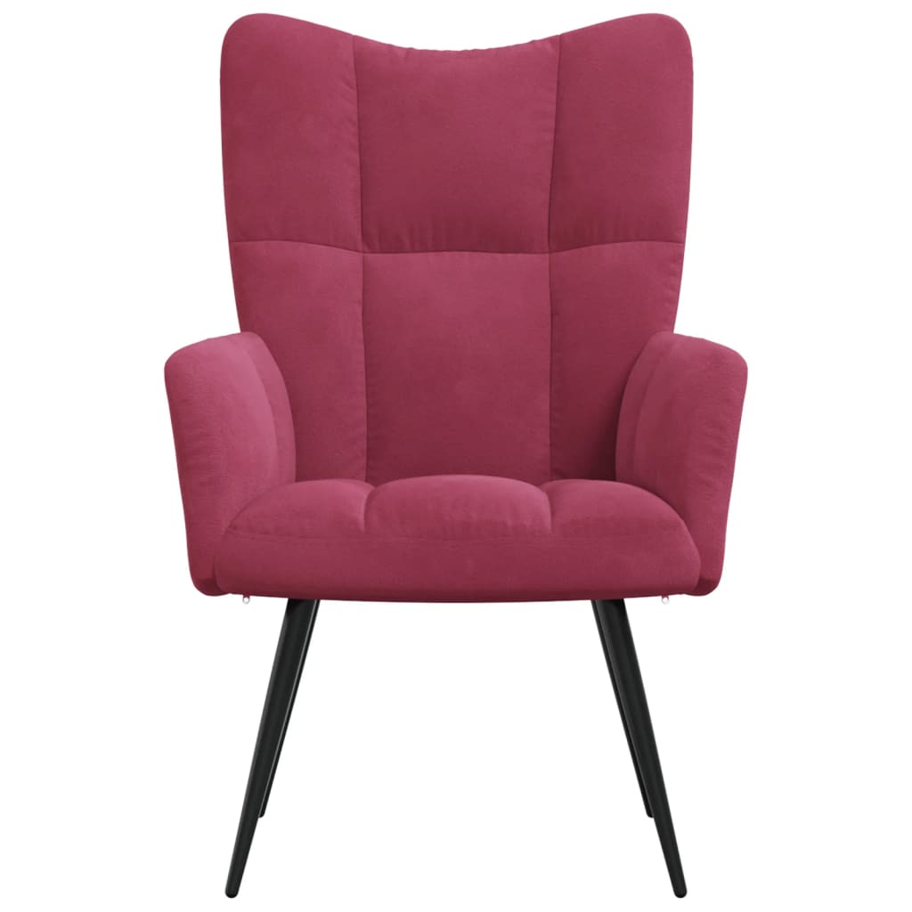 Relaxstoel fluweel wijnrood is nu te koop bij PeponiXL, paradijselijk wonen!
