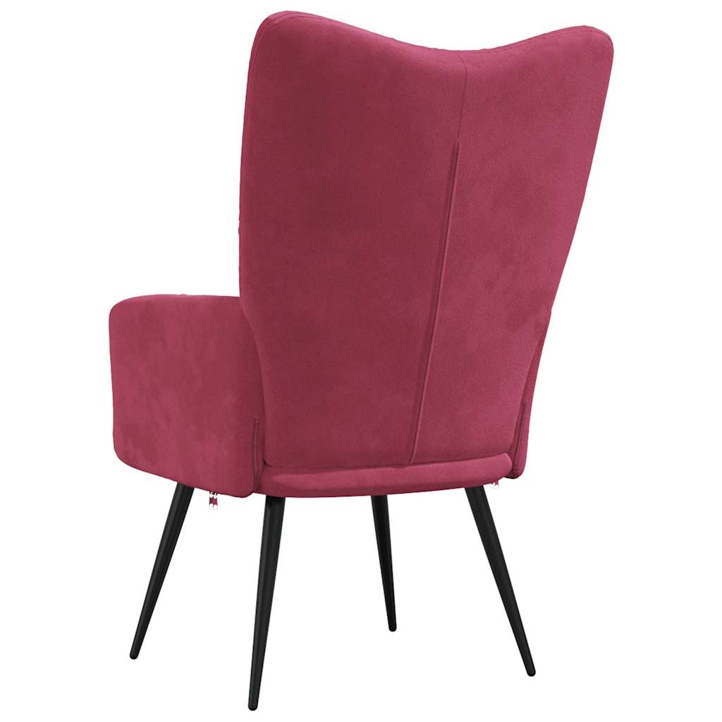 Relaxstoel fluweel wijnrood is nu te koop bij PeponiXL, paradijselijk wonen!