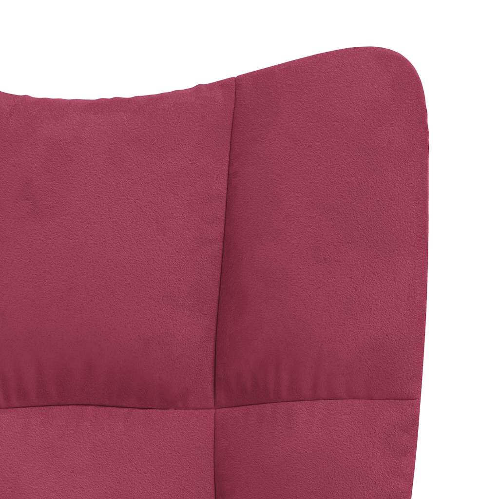Relaxstoel fluweel wijnrood is nu te koop bij PeponiXL, paradijselijk wonen!