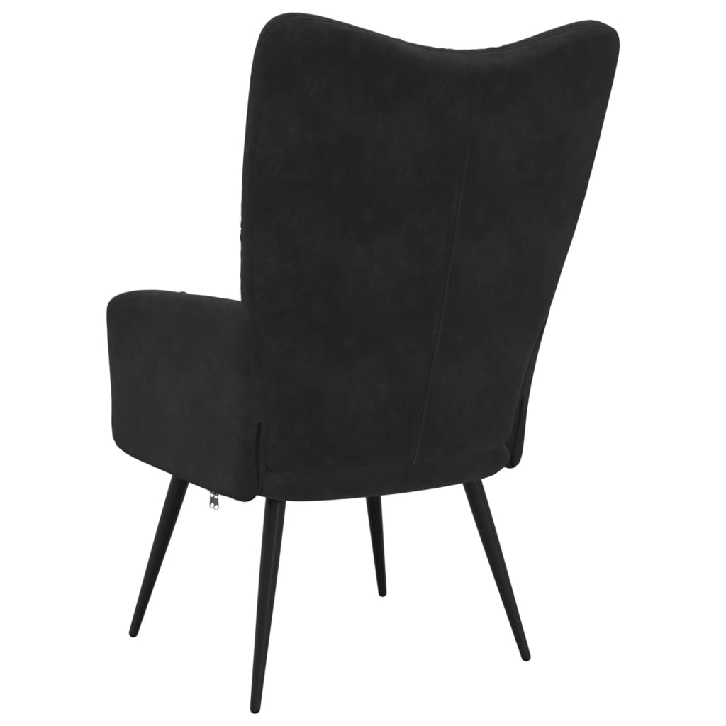 Relaxstoel fluweel zwart is nu te koop bij PeponiXL, paradijselijk wonen!