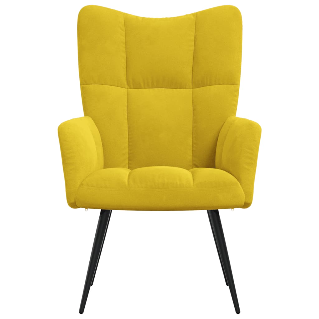 Relaxstoel fluweel mosterdgeel is nu te koop bij PeponiXL, paradijselijk wonen!