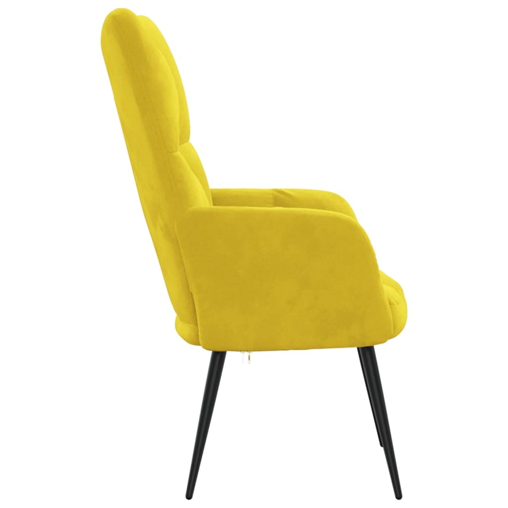 Relaxstoel fluweel mosterdgeel is nu te koop bij PeponiXL, paradijselijk wonen!